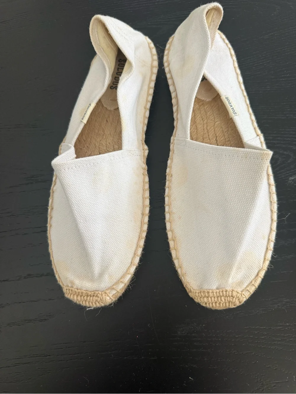 Soludos white Canvas Slip-On Espadrilles